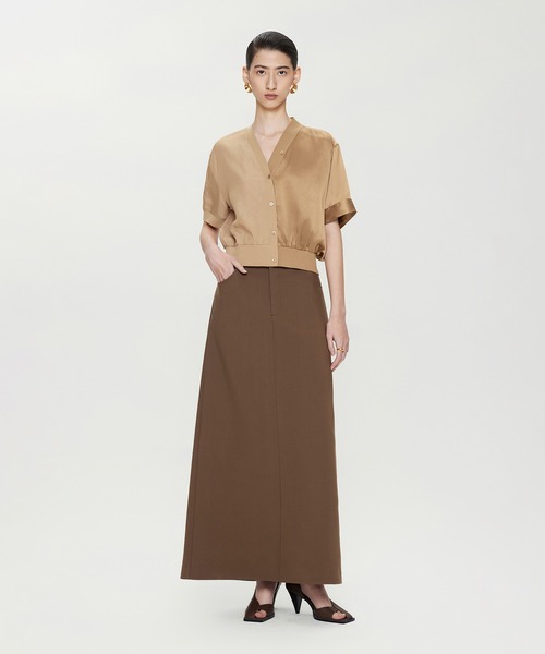 JNBY（ジェーエヌビーワイ）の「V-neck Splice Re-work Cardigan（シャツ/ブラウス・レディース・ブラック/ベージュ・36/38/40）」の14枚目の写真