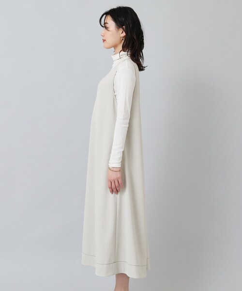 新品未使用＊デイリーに着回し／洗える　配色ステッチ ジャンパースカート UNTITLED（アンタイトル）の「◇【デイリーに着回し／洗える】配色