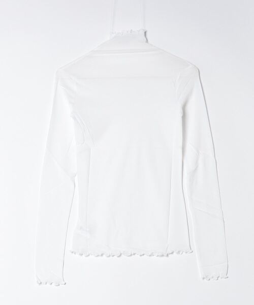 SUNFLOWER EIGHT（サンフラワーエイト）の「長袖シアートップスハイネック（Tシャツ/カットソー・レディース・ラベンダー/ネイビー/ホワイト/ブラック/チャコールグレー/ブルー/グリーン/ピンク/ライトグレー・M/L/LL）」の10枚目の写真