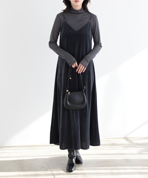 SUNFLOWER EIGHT（サンフラワーエイト）の「長袖シアートップスハイネック（Tシャツ/カットソー・レディース・ラベンダー/ネイビー/ホワイト/ブラック/チャコールグレー/ブルー/グリーン/ピンク/ライトグレー・M/L/LL）」の16枚目の写真