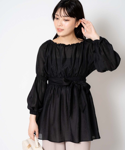 NOELA（ノエラ）の「ボリュームブラウス（シャツ/ブラウス・レディース・ブラック/ブラウン/オフホワイト・フリー）」の2枚目の写真