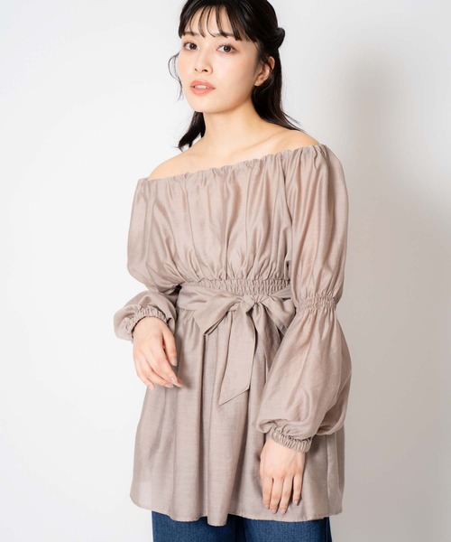 NOELA（ノエラ）の「ボリュームブラウス（シャツ/ブラウス・レディース・ブラック/ブラウン/オフホワイト・フリー）」の18枚目の写真