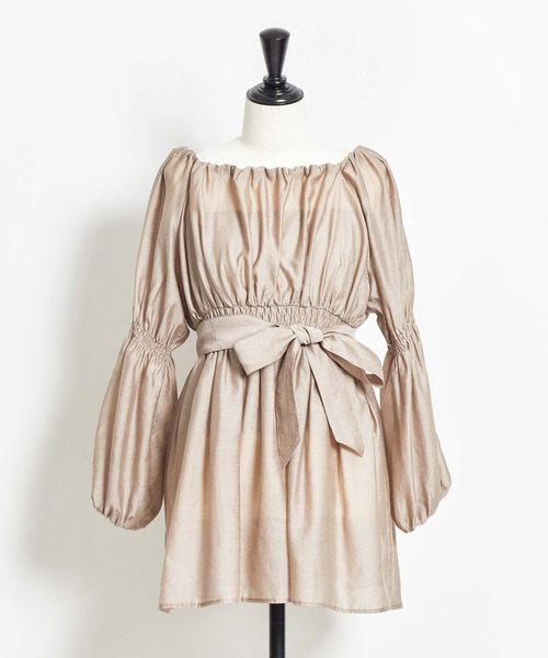 NOELA（ノエラ）の「ボリュームブラウス（シャツ/ブラウス・レディース・ブラック/ブラウン/オフホワイト・フリー）」の7枚目の写真