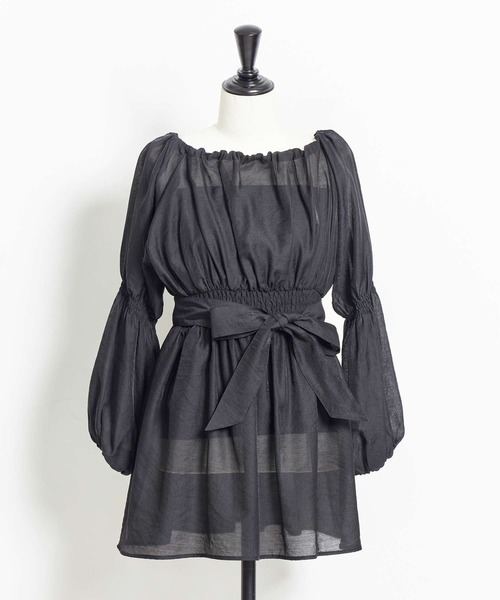 NOELA（ノエラ）の「ボリュームブラウス（シャツ/ブラウス・レディース・ブラック/ブラウン/オフホワイト・フリー）」の8枚目の写真