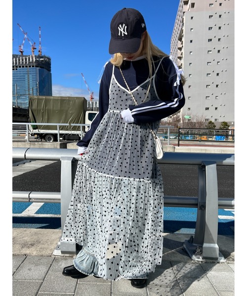 WC(ダブル シー)の「ハートチュールワンピース(ワンピース・レディース・ブラック/ホワイト・FREE)」の8枚目の写真
