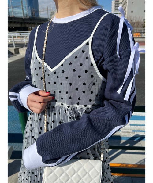 WC(ダブル シー)の「ハートチュールワンピース(ワンピース・レディース・ブラック/ホワイト・FREE)」の10枚目の写真
