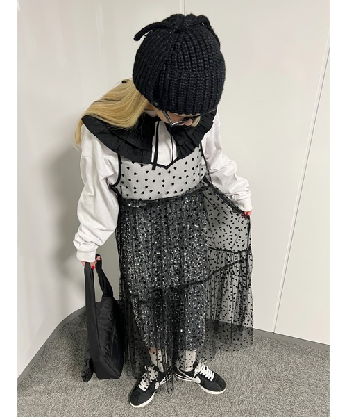 WC(ダブル シー)の「ハートチュールワンピース(ワンピース・レディース・ブラック/ホワイト・FREE)」の14枚目の写真