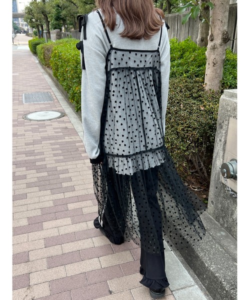 WC(ダブル シー)の「ハートチュールワンピース(ワンピース・レディース・ブラック/ホワイト・FREE)」の19枚目の写真