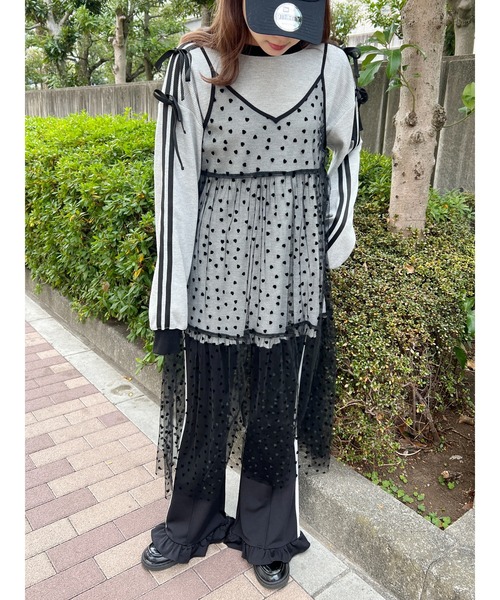 WC(ダブル シー)の「ハートチュールワンピース(ワンピース・レディース・ブラック/ホワイト・FREE)」の20枚目の写真