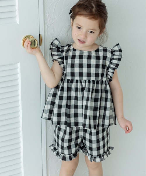 上下セットフリルトップスショートパンツリゾート春夏 ノースリーブトップス＆フリルショートパンツ 子供服 キッズ