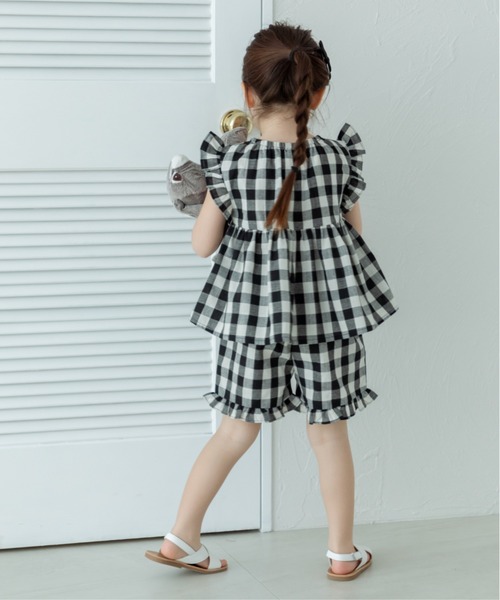 フリルブラウス ショートパンツ ガールズセットアップ