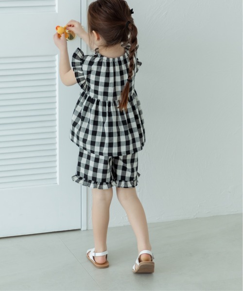 フリルブラウス ショートパンツ ガールズセットアップ