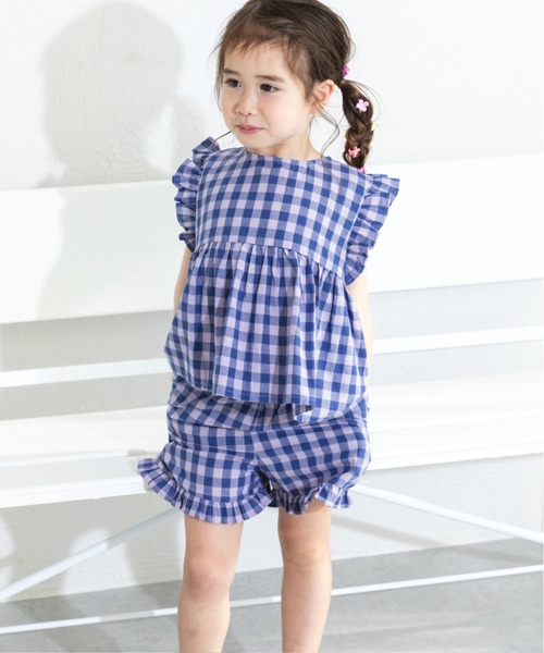 セットアップ 小花柄シフォンブラウス×ショートパンツ きれいめ 花柄シフォンブラウス/洗える(ブラウス・シャツ) | MK MICHEL