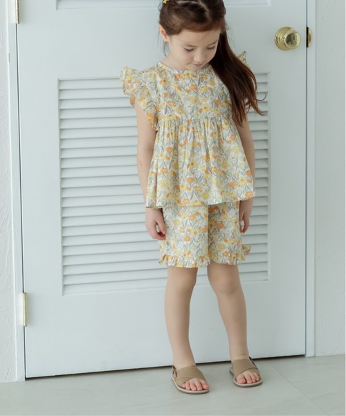 フリルブラウス ショートパンツ ガールズセットアップ