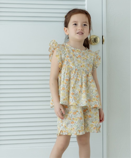フリルトップスとショートパンツ上下セット 春夏 set】フリルブラウス×ショートパンツセット M19740 | nanastyle