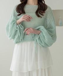 ２way透かし編みニットトップス／WEB/EC限定商品