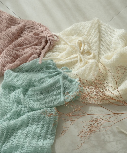 Ambre Neige(アンブルネージュ)の「2way透かし編みニットトップス/WEB/EC限定商品(ニット/セーター・レディース・ピンクベージュ/ライトブルー/アイボリー・FREE)」の20枚目の写真