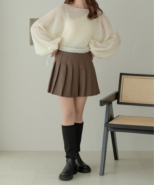 Ambre Neige(アンブルネージュ)の「2way透かし編みニットトップス/WEB/EC限定商品(ニット/セーター・レディース・ピンクベージュ/ライトブルー/アイボリー・FREE)」の17枚目の写真