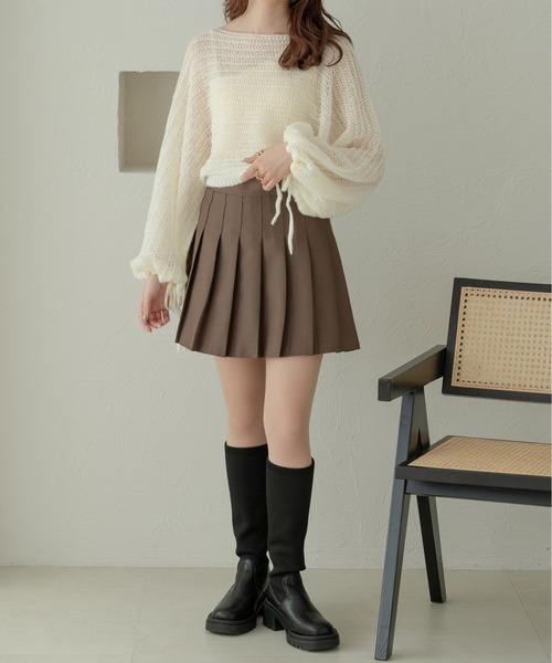 Ambre Neige(アンブルネージュ)の「2way透かし編みニットトップス/WEB/EC限定商品(ニット/セーター・レディース・ピンクベージュ/ライトブルー/アイボリー・FREE)」の18枚目の写真