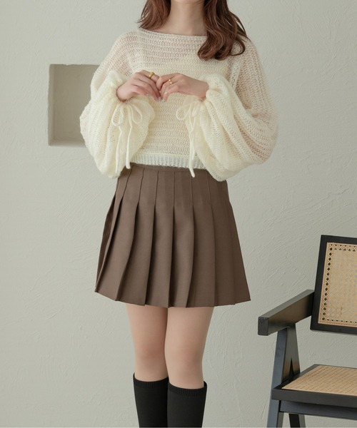Ambre Neige(アンブルネージュ)の「2way透かし編みニットトップス/WEB/EC限定商品(ニット/セーター・レディース・ピンクベージュ/ライトブルー/アイボリー・FREE)」の15枚目の写真