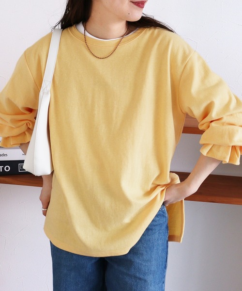 reca(レカ)の「【高身長さんにもオススメ!】ボリュームタックスリーブカットソー(Tシャツ/カットソー・レディース・アイボリー/ブラック/ミント/イエロー・FREE)」の6枚目の写真