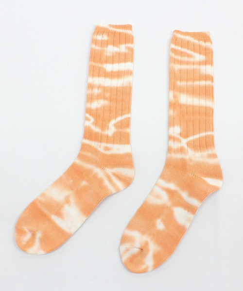 RNA（アールエヌエー）の「E4990 タイダイリブソックス（ソックス/靴下・レディース・スミクロ/オレンジ/ライム/ピンク・FREE）」の8枚目の写真