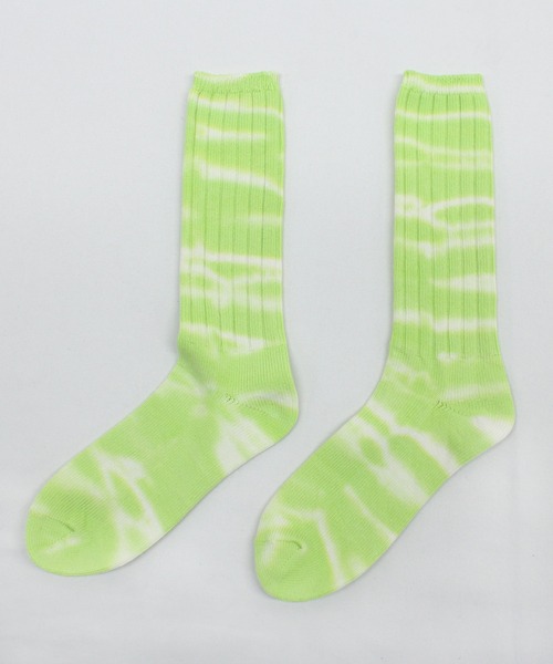 RNA（アールエヌエー）の「E4990 タイダイリブソックス（ソックス/靴下・レディース・スミクロ/オレンジ/ライム/ピンク・FREE）」の6枚目の写真