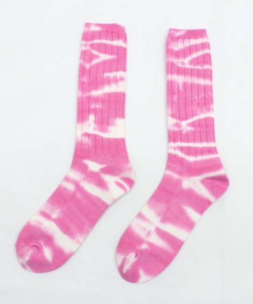 RNA（アールエヌエー）の「E4990 タイダイリブソックス（ソックス/靴下・レディース・スミクロ/オレンジ/ライム/ピンク・FREE）」の7枚目の写真