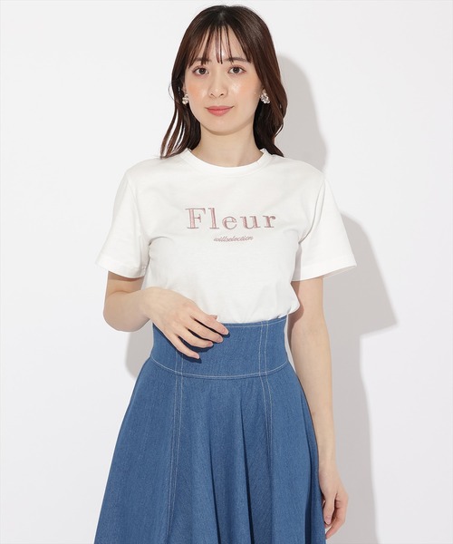 WILLSELECTION(ウィルセレクション)の「Fleur刺繍Tシャツ(Tシャツ/カットソー・レディース・ブラック/オフホワイト/ホワイト系その他・FREE)」の2枚目の写真