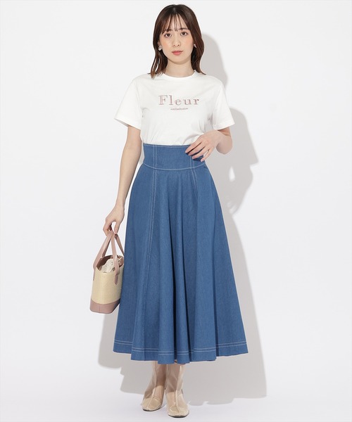 WILLSELECTION(ウィルセレクション)の「Fleur刺繍Tシャツ(Tシャツ/カットソー・レディース・ブラック/オフホワイト/ホワイト系その他・FREE)」の9枚目の写真