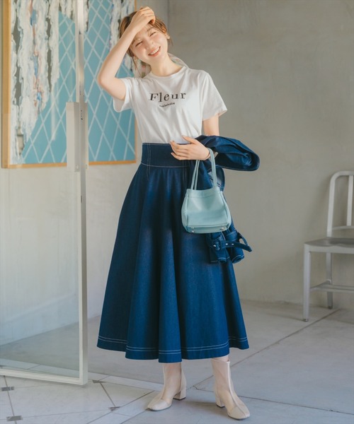 WILLSELECTION(ウィルセレクション)の「Fleur刺繍Tシャツ(Tシャツ/カットソー・レディース・ブラック/オフホワイト/ホワイト系その他・FREE)」の11枚目の写真