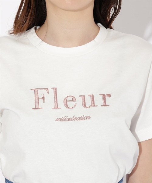 WILLSELECTION(ウィルセレクション)の「Fleur刺繍Tシャツ(Tシャツ/カットソー・レディース・ブラック/オフホワイト/ホワイト系その他・FREE)」の7枚目の写真