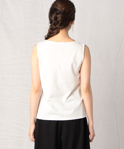Comme　Ca　Mature（コムサマチュア）の「スパンコール刺繍付き スクウェアタンクトップ（タンクトップ・レディース・ブラック/オフホワイト・MEDIUM/LARGE）」の9枚目の写真