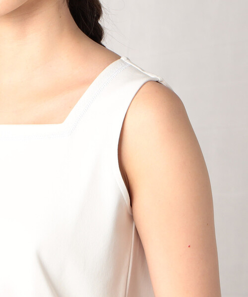 Comme　Ca　Mature（コムサマチュア）の「スパンコール刺繍付き スクウェアタンクトップ（タンクトップ・レディース・ブラック/オフホワイト・MEDIUM/LARGE）」の11枚目の写真