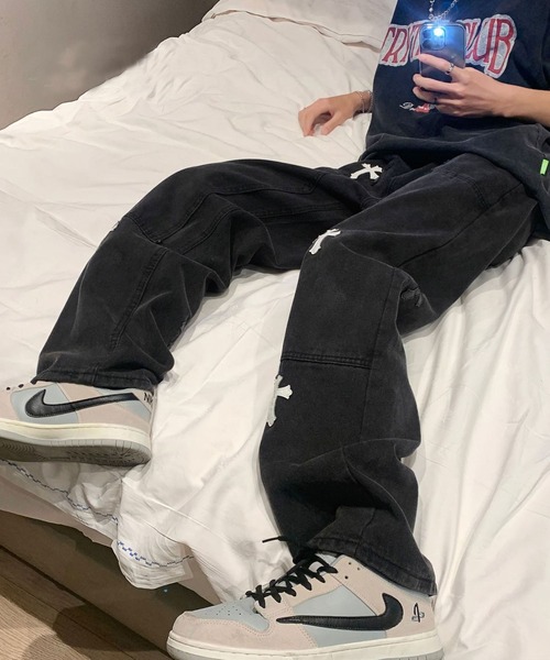 パンツ ストリート クロス 十字架 ルーズ f0408-135-01.jpg