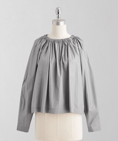 LOEFF（ロエフ）の「＜LOEFF＞タフタ ギャザー ボートネック