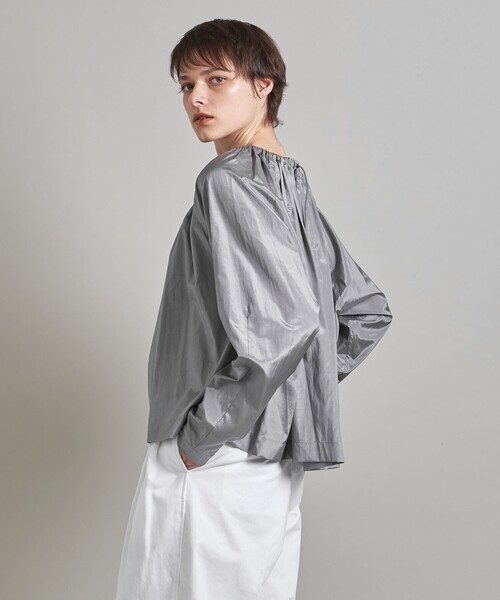LOEFF（ロエフ）の「＜LOEFF＞タフタ ギャザー ボートネック