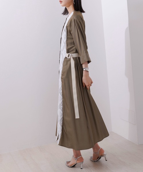 Eimee Law（エイミーロウ）の「フロントレース ベルテッドシャツドレス 