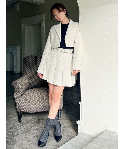 RESEXXY（リゼクシー）の「ツイードクロップドジャケット