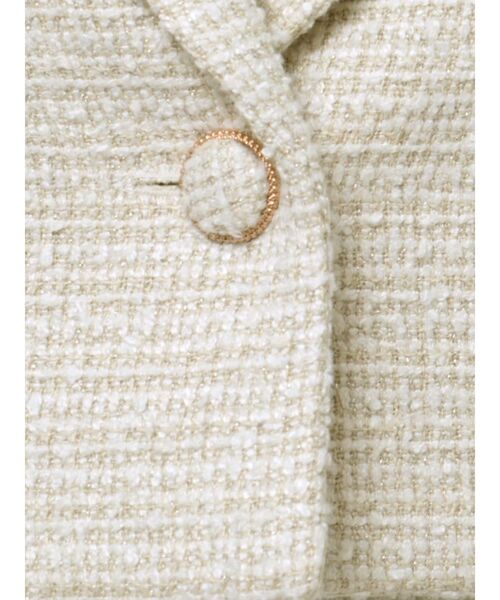 RESEXXY(リゼクシー)の「ツイードクロップドジャケット【セットアップ着用可能】(テーラードジャケット・レディース・ブルー/ブラック/アイボリー・FREE)」の8枚目の写真