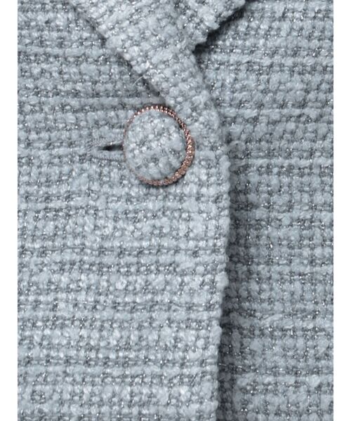 RESEXXY(リゼクシー)の「ツイードクロップドジャケット【セットアップ着用可能】(テーラードジャケット・レディース・ブルー/ブラック/アイボリー・FREE)」の9枚目の写真