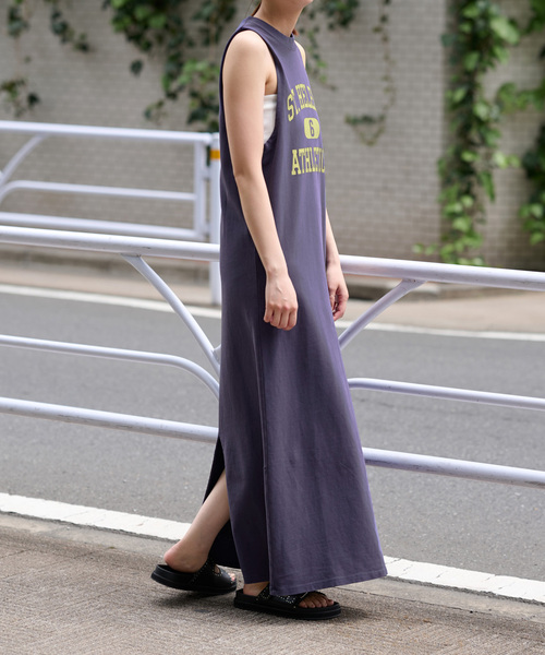 U by SPICK&SPAN(ユーバイスピックアンドスパン)の「【RUSSELL ATHLETIC】別注アメスリロゴマキシワンピース(ワンピース・レディース・ネイビー/ブラック系その他/アイボリー・FREE)」の20枚目の写真
