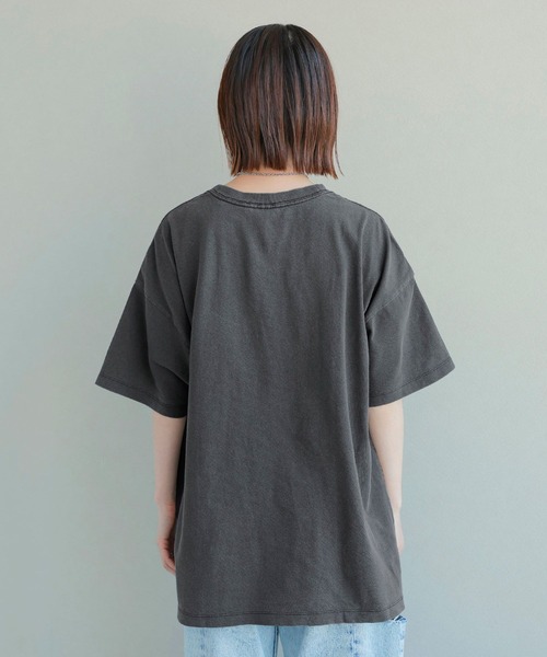 Dickies（ディッキーズ）の「【Dickies/ディッキーズ】ピグメントルーズTシャツ（Tシャツ/カットソー・レディース・ブラック/イエロー/ブルー/グリーン/ホワイト・FREE）」の17枚目の写真