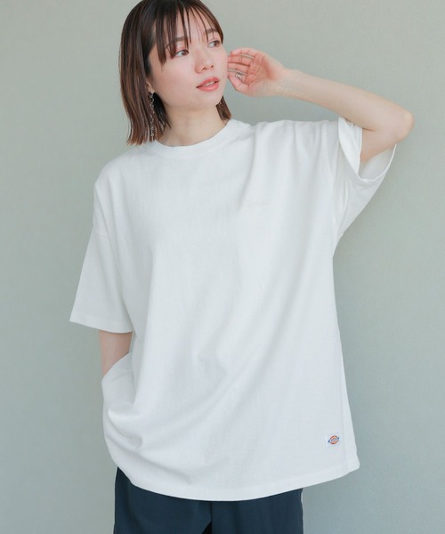 Dickies（ディッキーズ）の「【Dickies/ディッキーズ】ピグメントルーズTシャツ（Tシャツ/カットソー・レディース・ブラック/イエロー/ブルー/グリーン/ホワイト・FREE）」の8枚目の写真