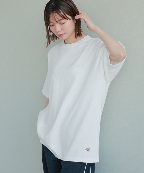 Dickies（ディッキーズ）の「【Dickies/ディッキーズ】ピグメントルーズTシャツ（Tシャツ/カットソー・レディース・ブラック/イエロー/ブルー/グリーン/ホワイト・FREE）」の7枚目の写真