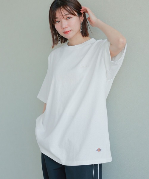 Dickies（ディッキーズ）の「【Dickies/ディッキーズ】ピグメントルーズTシャツ（Tシャツ/カットソー・レディース・ブラック/イエロー/ブルー/グリーン/ホワイト・FREE）」の6枚目の写真
