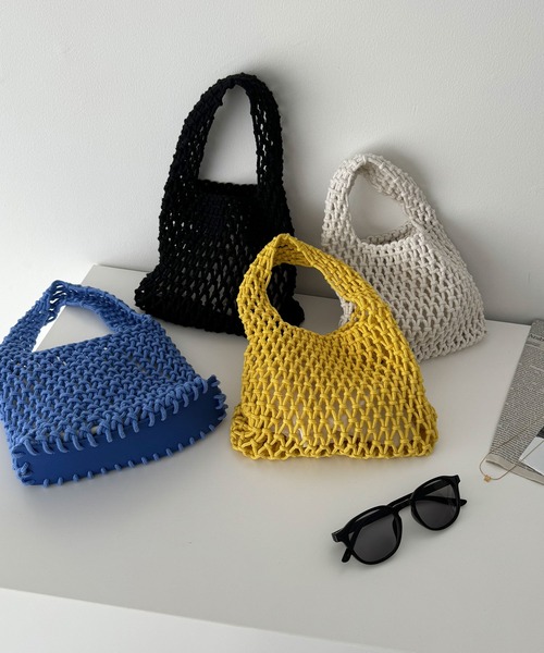 CANAL JEAN(キャナルジーン)の「El mar メッシュミニバッグ(ハンドバッグ・レディース・ブラック/オフホワイト/ブルー/イエロー・ONE SIZE)」の15枚目の写真