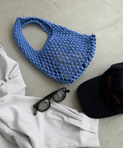 CANAL JEAN(キャナルジーン)の「El mar メッシュミニバッグ(ハンドバッグ・レディース・ブラック/オフホワイト/ブルー/イエロー・ONE SIZE)」の20枚目の写真