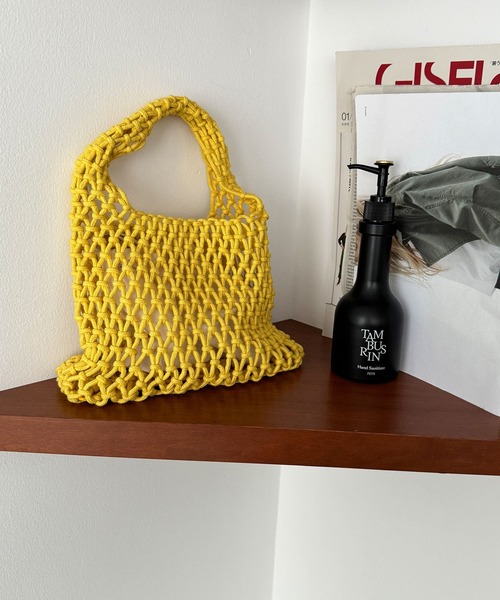 CANAL JEAN(キャナルジーン)の「El mar メッシュミニバッグ(ハンドバッグ・レディース・ブラック/オフホワイト/ブルー/イエロー・ONE SIZE)」の6枚目の写真