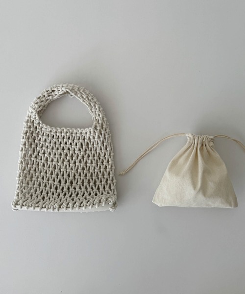 CANAL JEAN(キャナルジーン)の「El mar メッシュミニバッグ(ハンドバッグ・レディース・ブラック/オフホワイト/ブルー/イエロー・ONE SIZE)」の7枚目の写真